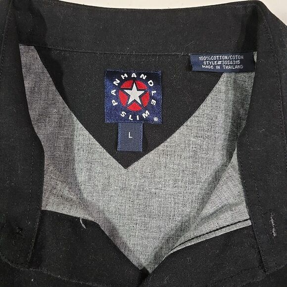 VTG Panhandle Slim SnapButton Shirt SzLg Mens Aztec SouthWestern Longsleeve DUNN - Picture 3 of 16